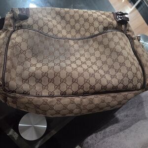 Redesign This 100 Authentic Gucci Brown GG Monogram Crossbody Baby Bag.